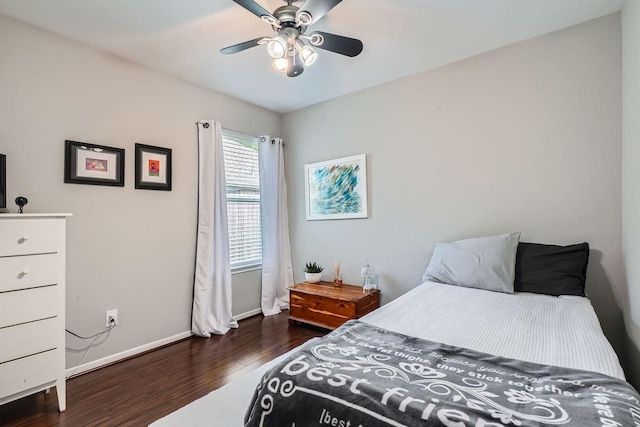 2604 Hewn Rock Way, Pearland, TX 77584 - bedroom featuring wood finished floors, baseboards, and a ceiling fan