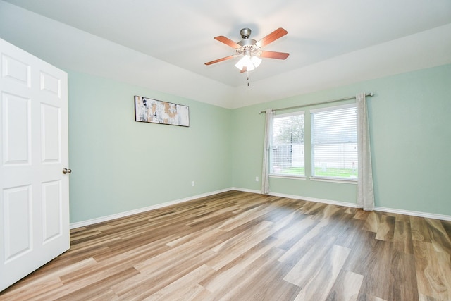 21126 N Yellow Bud Ct, Cypress, TX 77433 - unfurnished room with wood finished floors, baseboards, and ceiling fan