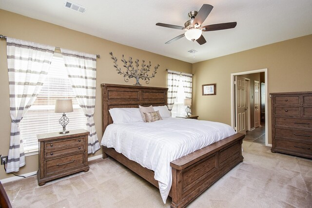 17619 Rustling Aspen Ln, Houston, TX 77095 - bedroom featuring light carpet and ceiling fan