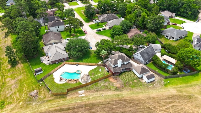 16727 Camber Ct, Crosby, TX 77532 - aerial view of residential area with a pool area