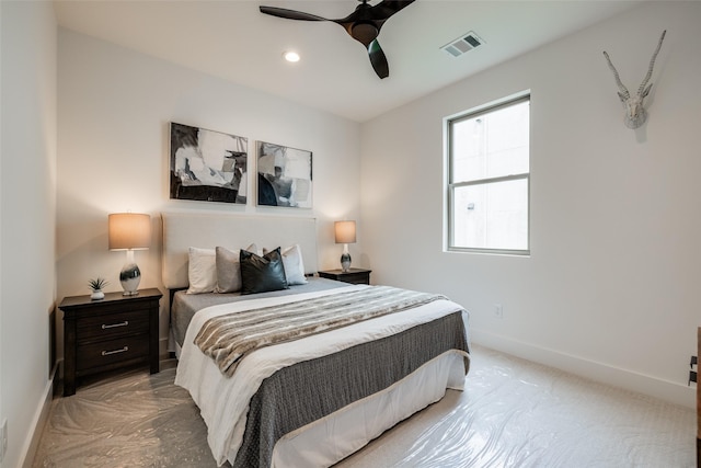 1851 Sul Ross St, Houston, TX 77098 - bedroom featuring baseboards, recessed lighting, and ceiling fan