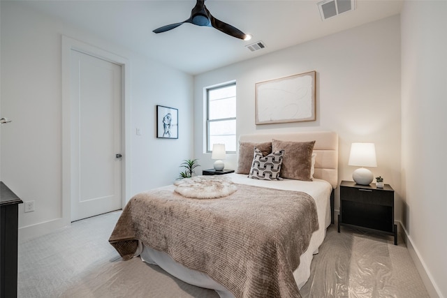 1851 Sul Ross St, Houston, TX 77098 - bedroom featuring carpet, baseboards, and ceiling fan