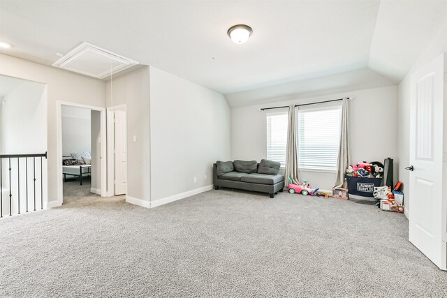 19303 Belmont Stakes Way, Tomball, TX 77377 - playroom with attic access, carpet flooring, and baseboards
