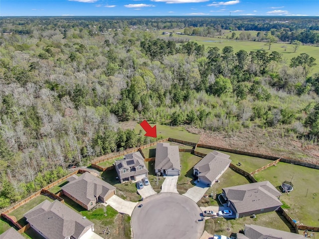 13999 Katlin Rd, Conroe, TX 77306 - view of property location with a heavily wooded area and nearby suburban area