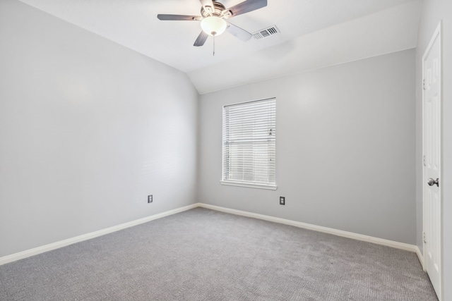9515 Willow Crossing Dr, Houston, TX 77064 - carpeted spare room with a ceiling fan, baseboards, and lofted ceiling
