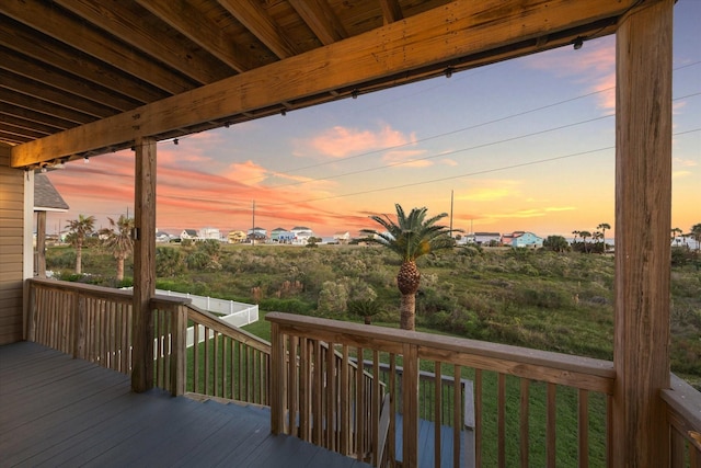22409 Vista Del Mar, Galveston, TX 77554 - deck at dusk with a yard