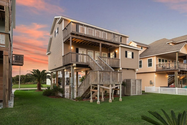 22409 Vista Del Mar, Galveston, TX 77554 - back of house with stairway