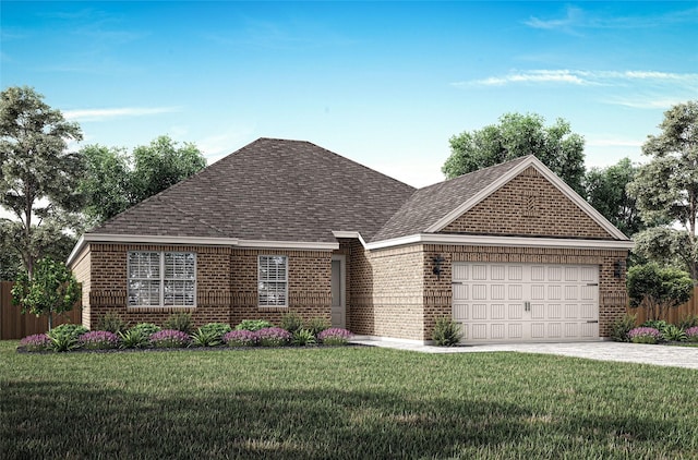 3221 Banyan Dr, Texas City, TX 77510 - view of front of home featuring brick siding, a garage, a shingled roof, and concrete driveway