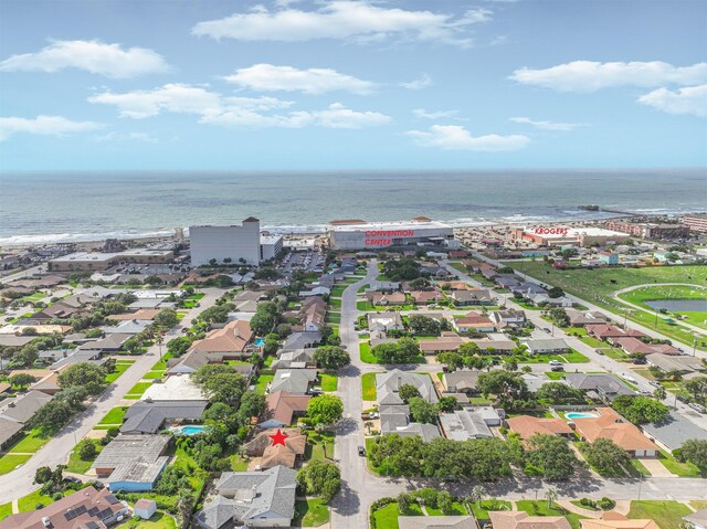 2920 Heron Dr, Galveston, TX 77551 - aerial perspective of suburban area featuring a large body of water