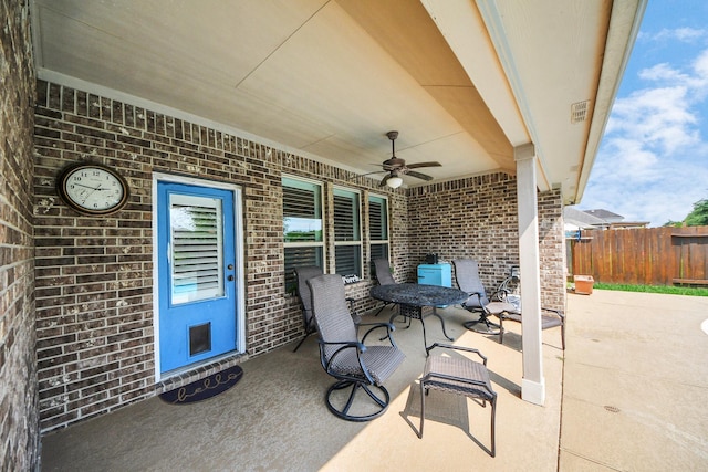 5131 Kingship Ct, Katy, TX 77493 - view of patio / terrace featuring a ceiling fan