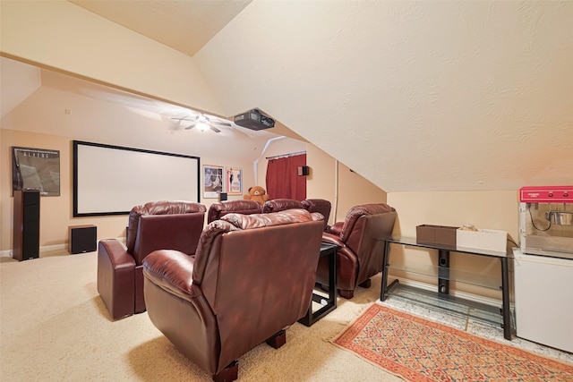 1623 Whitfield St, Sugar Land, TX 77479 - cinema with lofted ceiling, carpet floors, and baseboards