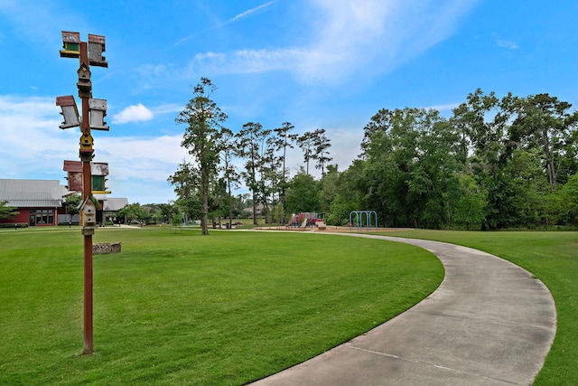 8211 Barristan Bluffs Ct, Magnolia, TX 77354 - view of community featuring a yard