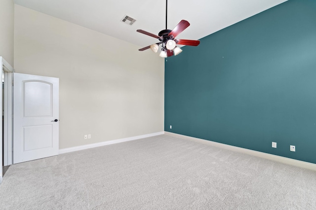 19403 Shady Edge Dr, Cypress, TX 77433 - empty room featuring carpet floors, ceiling fan, and baseboards