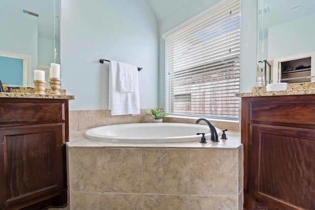 19403 Shady Edge Dr, Cypress, TX 77433 - full bath with vanity and a garden tub