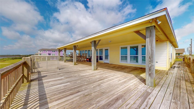 1508 Galveston Ave, Port Bolivar, TX 77650 - deck with outdoor dining space