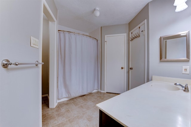 8123 Sweetgum Trace Dr, Houston, TX 77040 - full bathroom featuring vanity, a shower with shower curtain, and tile patterned flooring