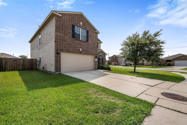 6902 White Ash Ln, Baytown, TX 77521 - view of property exterior with brick siding, an attached garage, and concrete driveway