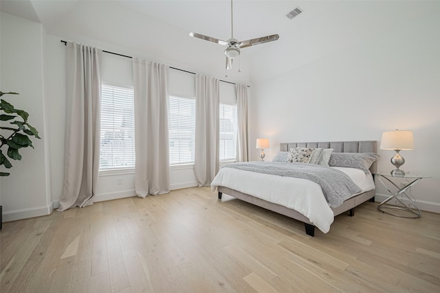 1205 Timbergrove Acres St, Houston, TX 77008 - bedroom featuring light wood-style floors and ceiling fan