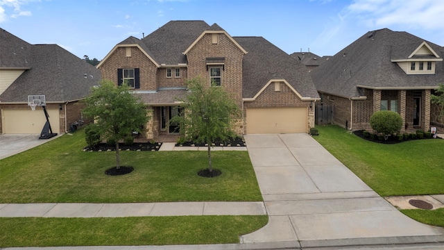 15002 House Martin Ln, Cypress, TX 77429 - craftsman-style home featuring brick siding, concrete driveway, and a front lawn