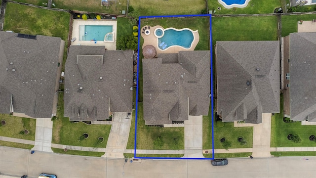 15002 House Martin Ln, Cypress, TX 77429 - aerial overview of property's location with a pool area and property boundaries highlighted