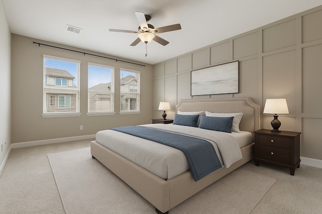 15002 House Martin Ln, Cypress, TX 77429 - bedroom featuring light colored carpet, baseboards, and ceiling fan