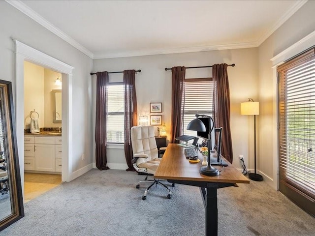 1200 W 24th St, Houston, TX 77008 - office with light carpet and ornamental molding