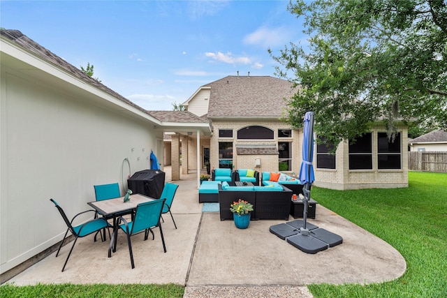 3707 Doyle Ct, Missouri City, TX 77459 - view of patio featuring outdoor lounge area and outdoor dining area