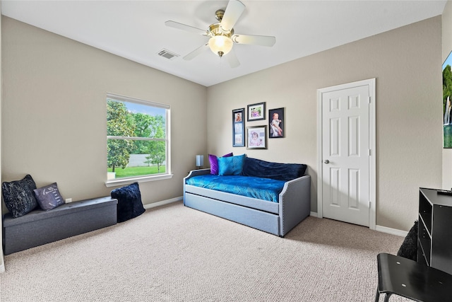 3707 Doyle Ct, Missouri City, TX 77459 - carpeted bedroom featuring baseboards and ceiling fan