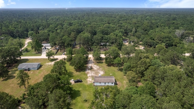 541 Trails End Dr, Cleveland, TX 77328 - aerial view of property and surrounding area featuring a forest