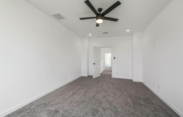 6732 Goforth, Houston, TX 77021 - unfurnished bedroom featuring recessed lighting, carpet, baseboards, and ceiling fan
