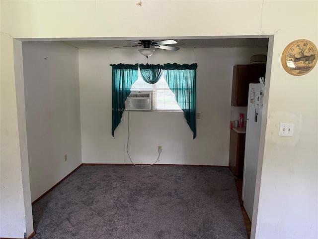 7719 County Road 233, Centerville, TX 75833 - spare room featuring ceiling fan, carpet floors, and cooling unit