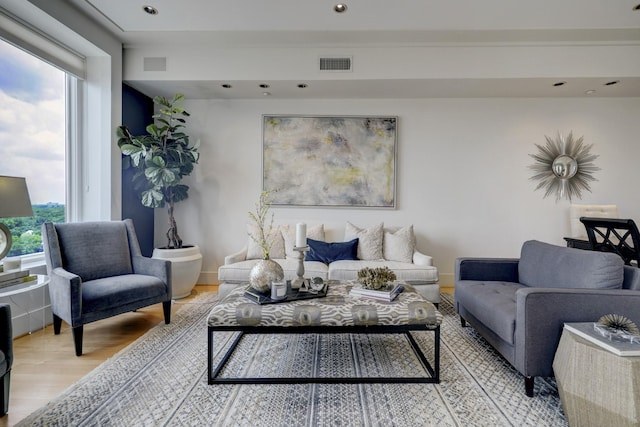 2520 Robinhood St Unit 1012, Houston, TX 77005 - living area featuring light wood-style flooring, recessed lighting, and baseboards