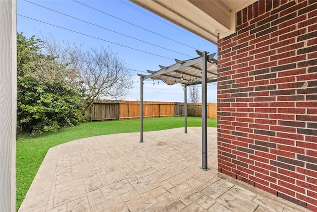 7427 Pony Crk, Missouri City, TX 77459 - view of patio / terrace featuring a pergola