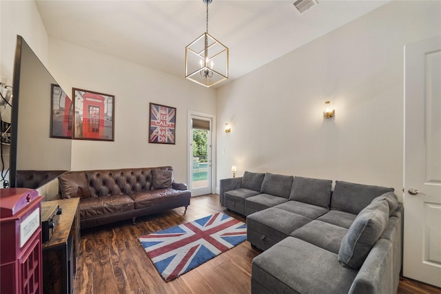 2314 Red Fox Dr, Missouri City, TX 77459 - living room with wood finished floors and a chandelier