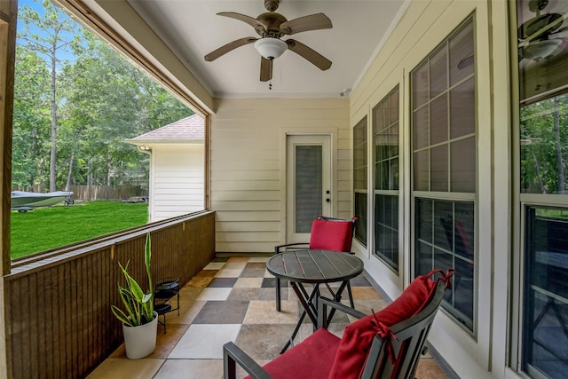 18024 Cindy Ln, Conroe, TX 77302 - view of patio / terrace featuring a ceiling fan