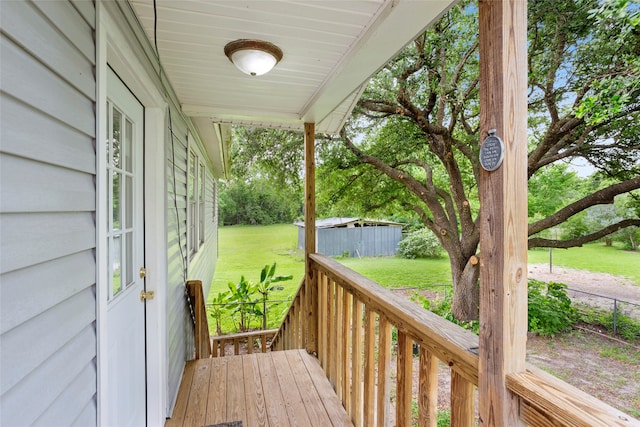 3225 N Jackson St, Santa Fe, TX 77517 - wooden deck with a yard