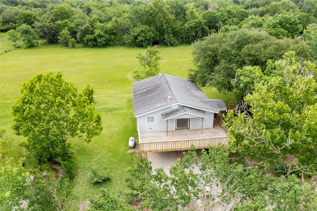 3225 N Jackson St, Santa Fe, TX 77517 - aerial view of property and surrounding area with a forest