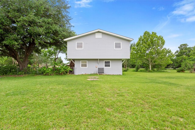 3225 N Jackson St, Santa Fe, TX 77517 - back of property featuring central air condition unit