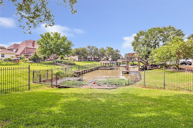 8219 Magnolia Glen Dr, Humble, TX 77346 - view of yard with a water view