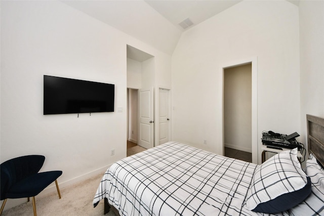 23619 Bottlebrush Terrace Trl, Katy, TX 77493 - carpeted bedroom featuring lofted ceiling and baseboards