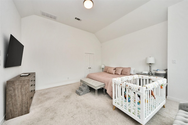 23619 Bottlebrush Terrace Trl, Katy, TX 77493 - carpeted bedroom featuring lofted ceiling, baseboards, and a closet