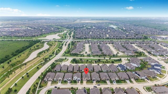 23619 Bottlebrush Terrace Trl, Katy, TX 77493 - aerial overview of property's location with nearby suburban area and a large body of water