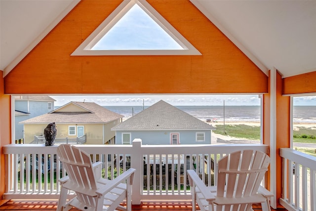 2774 Gulfview Ln, Crystal Beach, TX 77650 - wooden terrace featuring a water view