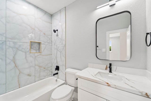 6631 Foster St, Houston, TX 77021 - full bathroom with vanity, bathtub / shower combination, and toilet