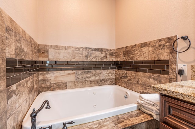 2323 Foley Rd, Crosby, TX 77532 - bathroom with a tub with jets and vanity