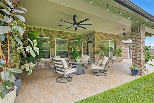 1603 Country Club Dr, Crosby, TX 77532 - view of patio with ceiling fan