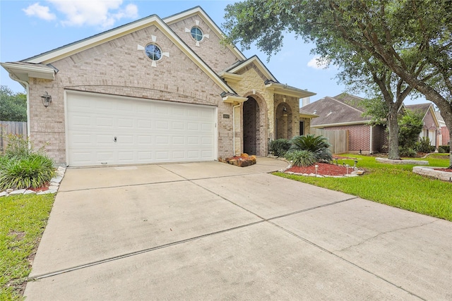 4907 Sundance Hollow Ln, Katy, TX 77494 - traditional-style house with driveway, brick siding, and a garage