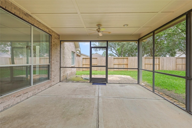 4907 Sundance Hollow Ln, Katy, TX 77494 - unfurnished sunroom with a ceiling fan