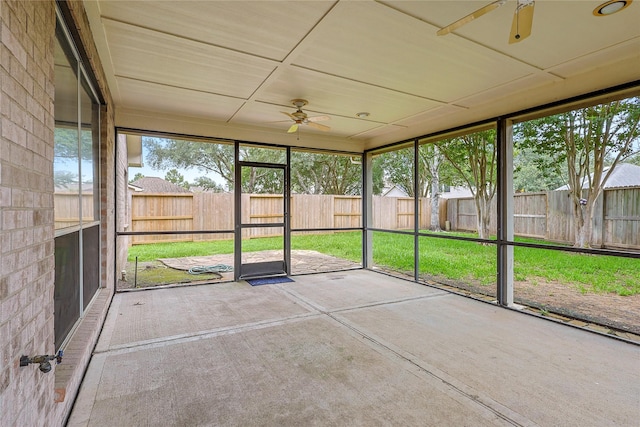 4907 Sundance Hollow Ln, Katy, TX 77494 - unfurnished sunroom with ceiling fan