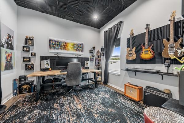 4908 Paradigm Ln, Spring, TX 77379 - home office featuring wood finished floors and baseboards